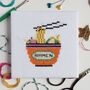 'Ramen' Mini Cross Stitch Kit, thumbnail 1 of 2