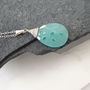 Chalcedony And Pave Emerald Silver Necklace, thumbnail 2 of 4
