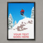 Personalised Ski Jump Art Poster, thumbnail 1 of 7