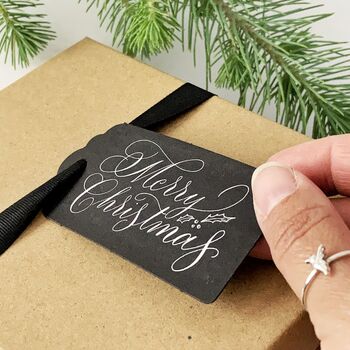 Black Merry Christmas Luxe Gift Tags, 5 of 6
