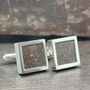 Dinosaur Bone Brontosaurus Sterling Silver Cufflinks, thumbnail 1 of 3