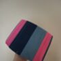 Fuchsia, Denim And Navy Striped String Lampshade Large, thumbnail 3 of 3