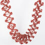 Red And White Fairtrade Christmas Honeycomb Garland, thumbnail 3 of 3