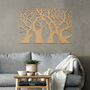 Modern Four Panel Wooden Tree Wall Art Home Room Decor, thumbnail 9 of 10