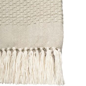 Offwhite Fringe Throw, 4 of 5