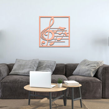 Wooden Music Notes And Clef Wall Art For Music Lovers, 4 of 8