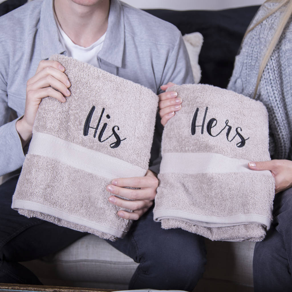 his and his, hers and hers bath towels by duncan stewart