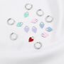 Dangling Enamel Heart Earrings In Sterling Silver, thumbnail 3 of 12