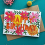 October Birth Flower Paper Cut Birthday Card, thumbnail 2 of 4