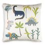 Super Soft Childrens Kids Velvet Cushion Dinosaur Cream, thumbnail 1 of 6