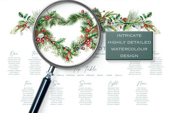 Christmas Wedding Table Plan By Ottie Design