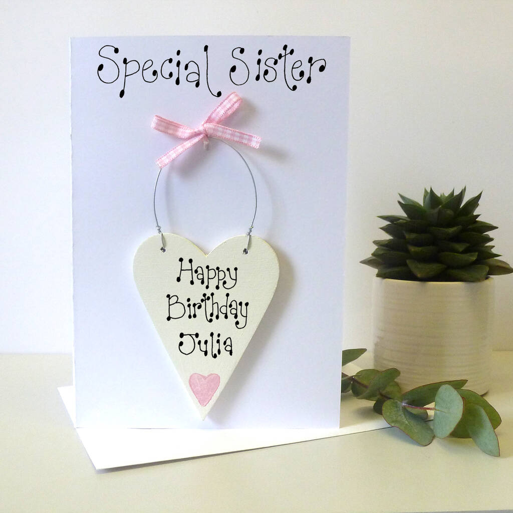 Sister's Personalised Birthday Card By Country Heart ...