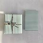 Green Wide Stripe Paper Fibre Wrapping/Patterned Paper Sheet, thumbnail 4 of 7