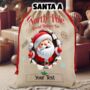 Personalised Christmas Santa Breakout Santa Sack, thumbnail 2 of 4