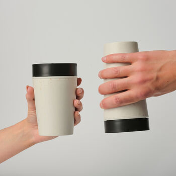 Circular And Co Coffee Cup Made From Paper Cups 8oz Chalk And Black, 6 of 8