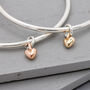 Sweetheart Silver And Gold Recycled Heart Bangle, thumbnail 6 of 12