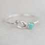 Sterling Silver Love Knot Ring With Birthstones, thumbnail 1 of 9
