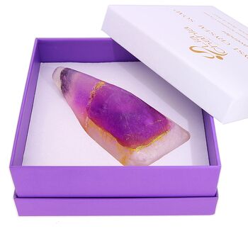 Amethyst Crystal Soap With Real Amethyst Heart Shaped Crystal Inside, 2 of 7
