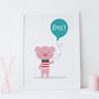 Colourful Personalised Cute Pig Print For Children, thumbnail 1 of 6