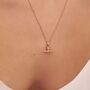 Mini Twisted T Bar Necklace, thumbnail 5 of 8
