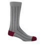 Pin Stripe Grey Luxury Crew And Trainer Men’s Socks, thumbnail 3 of 5