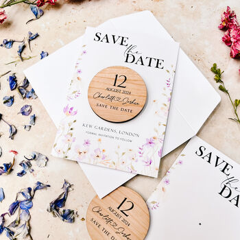 Save The Date Magnet Spring Flower Wedding Cards, 10 of 10