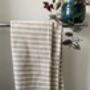 Cream Striped Cotton Sofa Throw, thumbnail 1 of 6