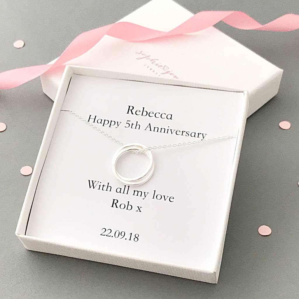 Personalised Anniversary Necklace By Sophie Jones Jewellery