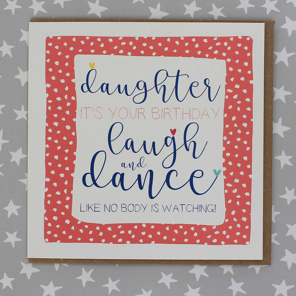 Daughter Birthday Card Dance Theme