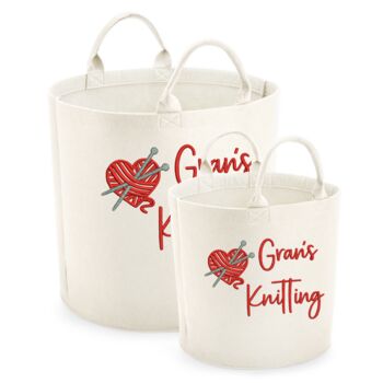 Personalised Knitting Storage Bag With Name And Design, Two Sizes, 5 of 6