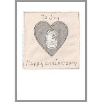 Personalised 6th Iron Wedding Anniversary Card, 9 of 10