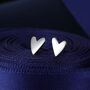 Sterling Silver Simple Heart Stud Earrings, thumbnail 1 of 9