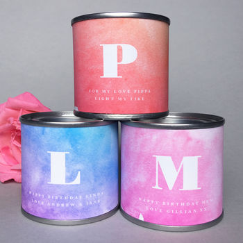 Monogram Alphabet Scented Soy Wax Candle, 4 of 6
