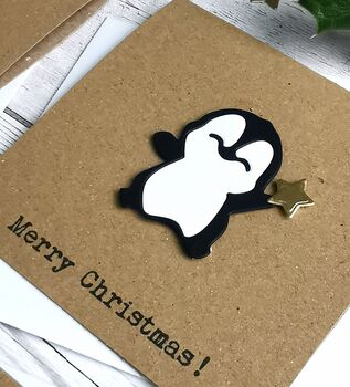 Six Mini Festive Penguin Christmas Cards, 2 of 3