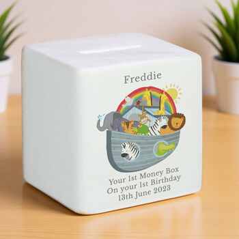 Personalised Noahs Ark Money Box, 2 of 7