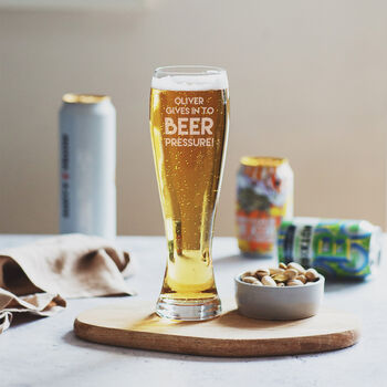 Personalised 'Beer Pressure' Glass, 3 of 6