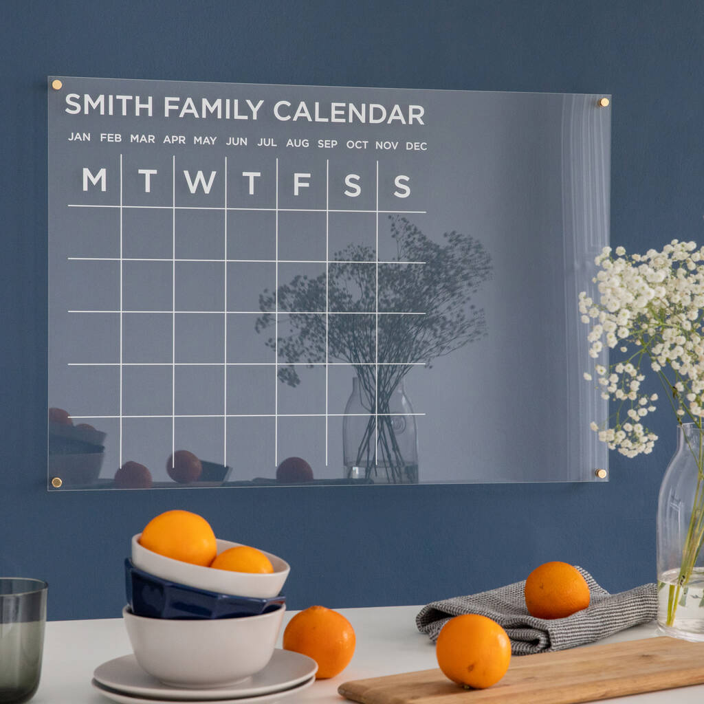 Personalised Family Acrylic Kitchen Planner, 1 of 12
