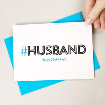 Hashtag Husband Birthday Card, 2 of 4