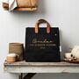 Leather Handled Bridal Party Studio Tote In Canvas, thumbnail 4 of 8