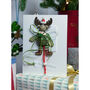 Dancing Reindeer Luxury Christmas Card, thumbnail 2 of 5