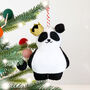 Personalised Panda Christmas Tree Ornament, thumbnail 3 of 4