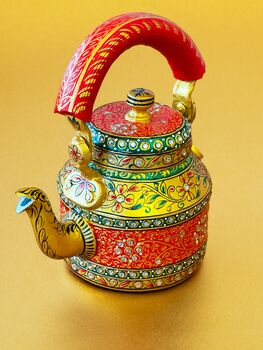 'Maharaja' Hand Painted Indian Chai Kettle, 3 of 5