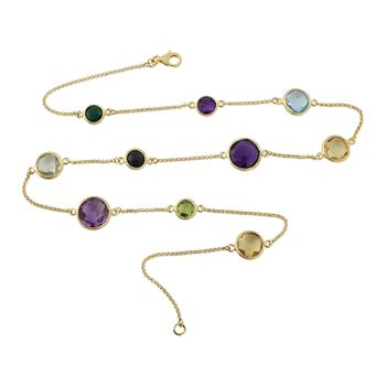 Chennai Gold Plated And Multi Gemstone Necklace, 2 of 8