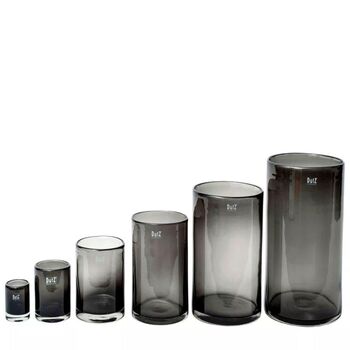 Glass Cylinder C4 Candleholder Vase Smoke, 8 of 9