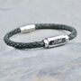 Men's Personalised Plait Bolo Leather Bracelet, thumbnail 5 of 10