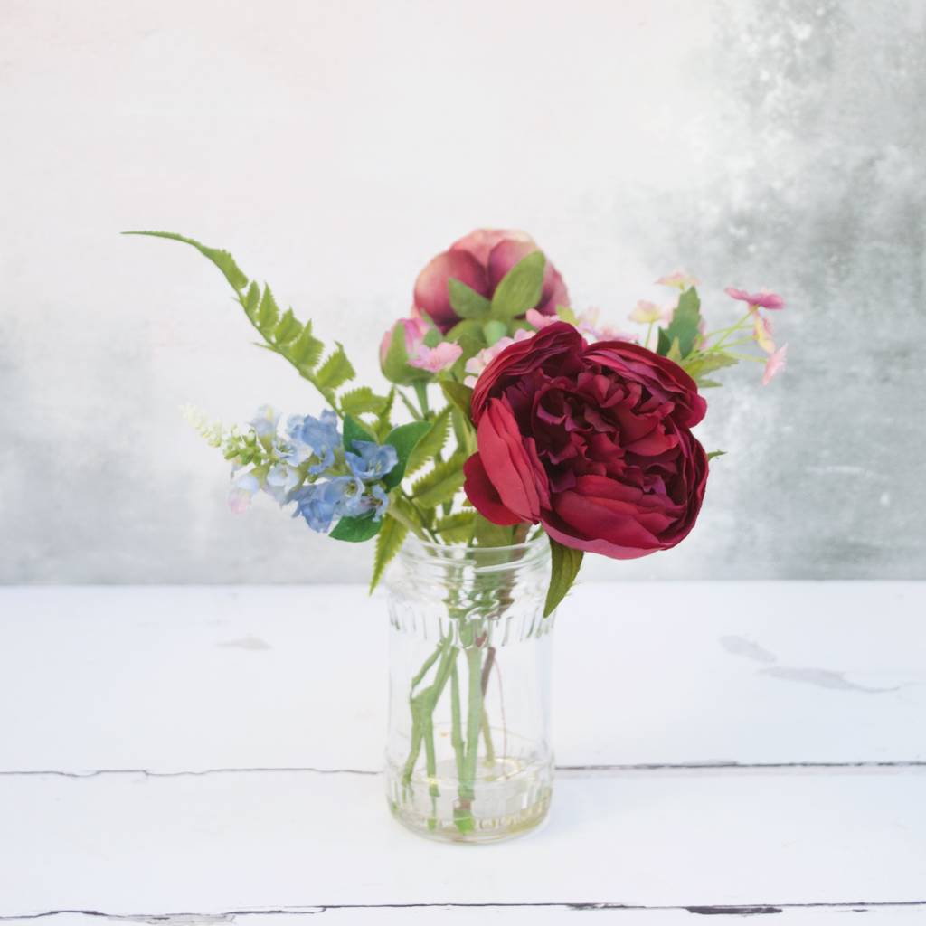 Artificial Peony And Ranunculus Bouquet, 1 of 6