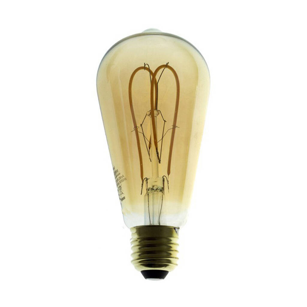 Double Loop Vintage Screw Filament Bulb By Mr J Designs