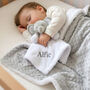 Personalised Grey Bobble Blanket And Comforter Set, thumbnail 1 of 11