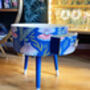 Blue And Pearl Mermaid Shell Round Wooden Table, thumbnail 3 of 5