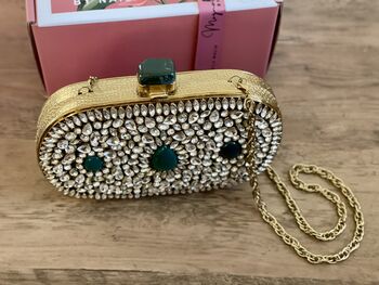 Madrid Brass And Kundan Clutch, 4 of 6
